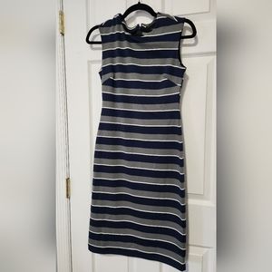 Banana Republic Women's Sleeveless Multicolor Striped Knit Dress Size 0
